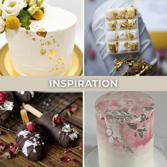 Essbare Blattfolie - 24 Karat Gold & 999er Silber- - ROSIE ROSE