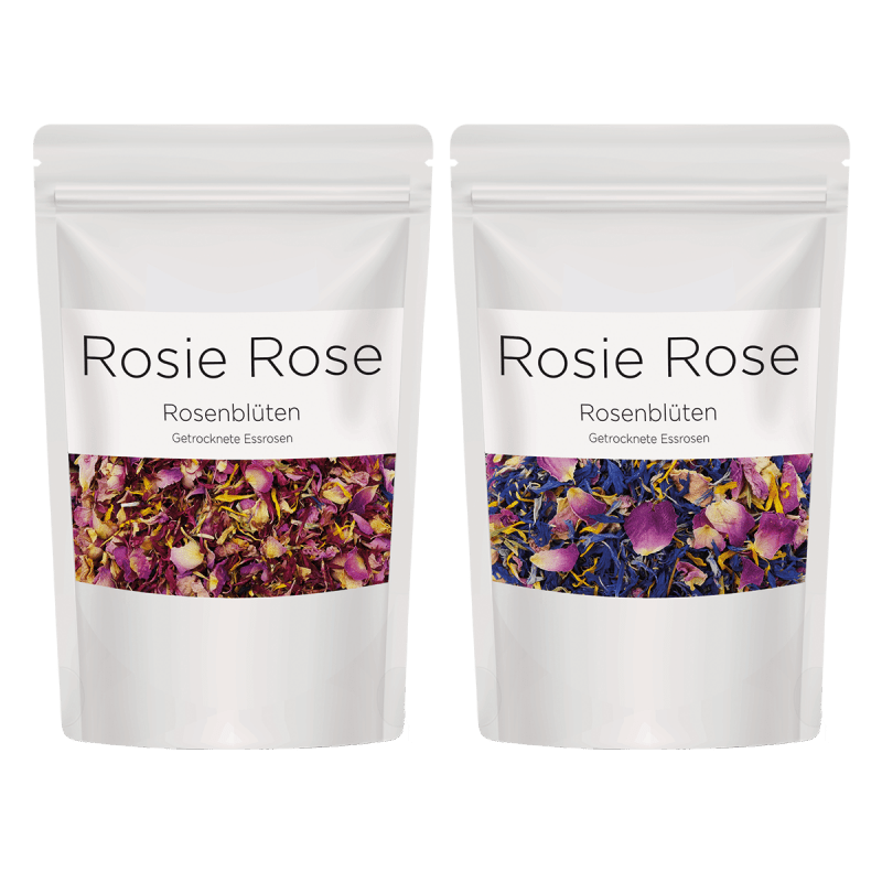 Bringen Sie Glanz und Duft in Ihre Küche mit dem Blüten Mix Saphir Blau – Blau von ROSIE ROSE. Die sorgfältig ausgewählten Kornblumenblüten, Damaszener Rosenblätter und Ringelblumenblüten verleihen Ihren Desserts eine zauberhafte Note. Tauchen Sie Ihre Backwerke in strahlendes Blau und beeindrucken Sie Ihre Gäste. 100% frei von Zusatzstoffen und Pestiziden, handverarbeitet und mit einer Haltbarkeit von 3 Jahren. Genießen Sie den Mehrwert und entdecken Sie die Schönheit des Saphir Blau.