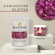 Damaszener - Essbare getrocknete Blüten mit Rosen Aroma- Rosenblätter / Gastro- ROSIE ROSE