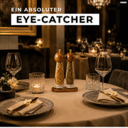 Salz & Pfeffer Set mit edlem Goldschimmer - inklusive Geschenkbox