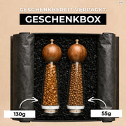 Salz & Pfeffer Set mit edlem Goldschimmer - inklusive Geschenkbox