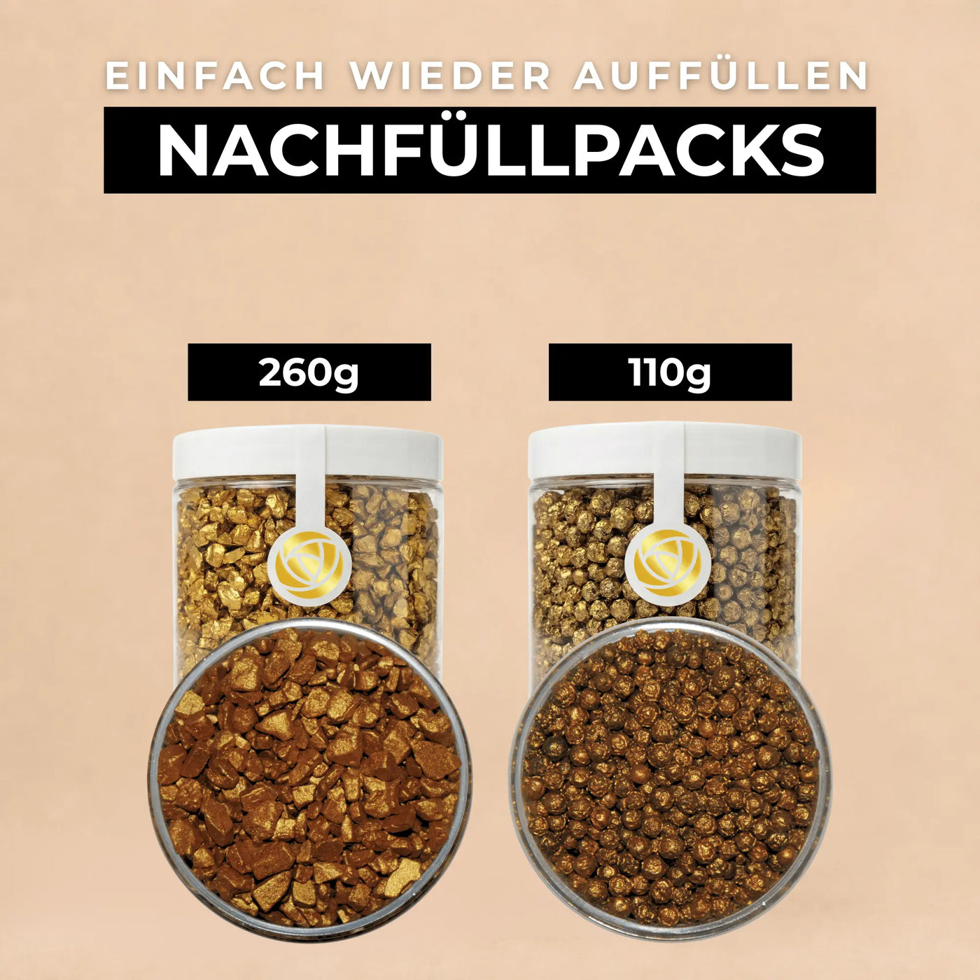 Salz & Pfeffer Set mit edlem Goldschimmer - inklusive Geschenkbox