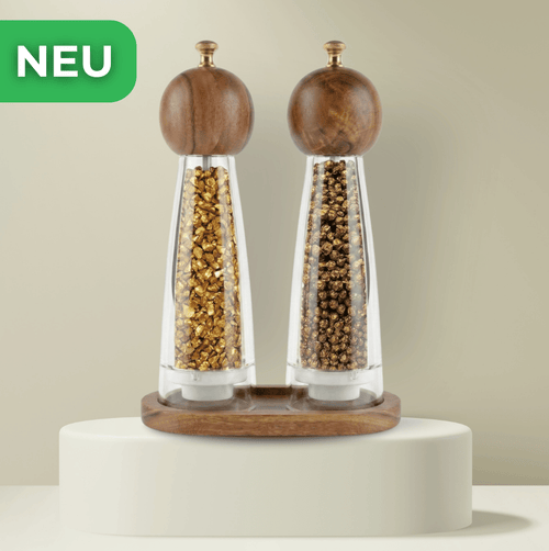 Goldenes Salz und Pfeffer Set - mit Geschenkbox