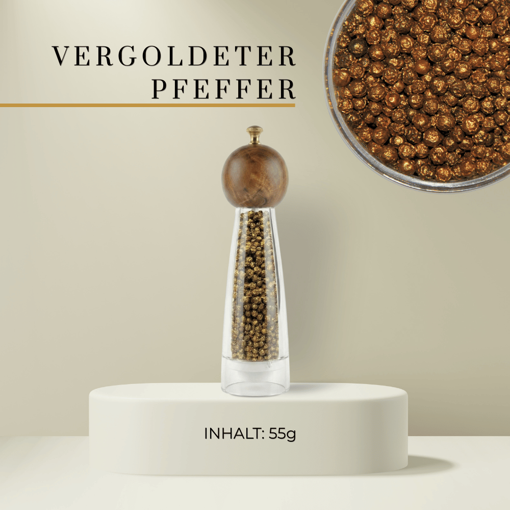 Goldenes Salz und Pfeffer Set - mit Geschenkbox