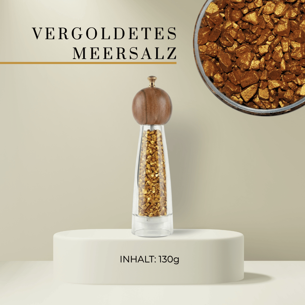 Goldenes Salz und Pfeffer Set - mit Geschenkbox